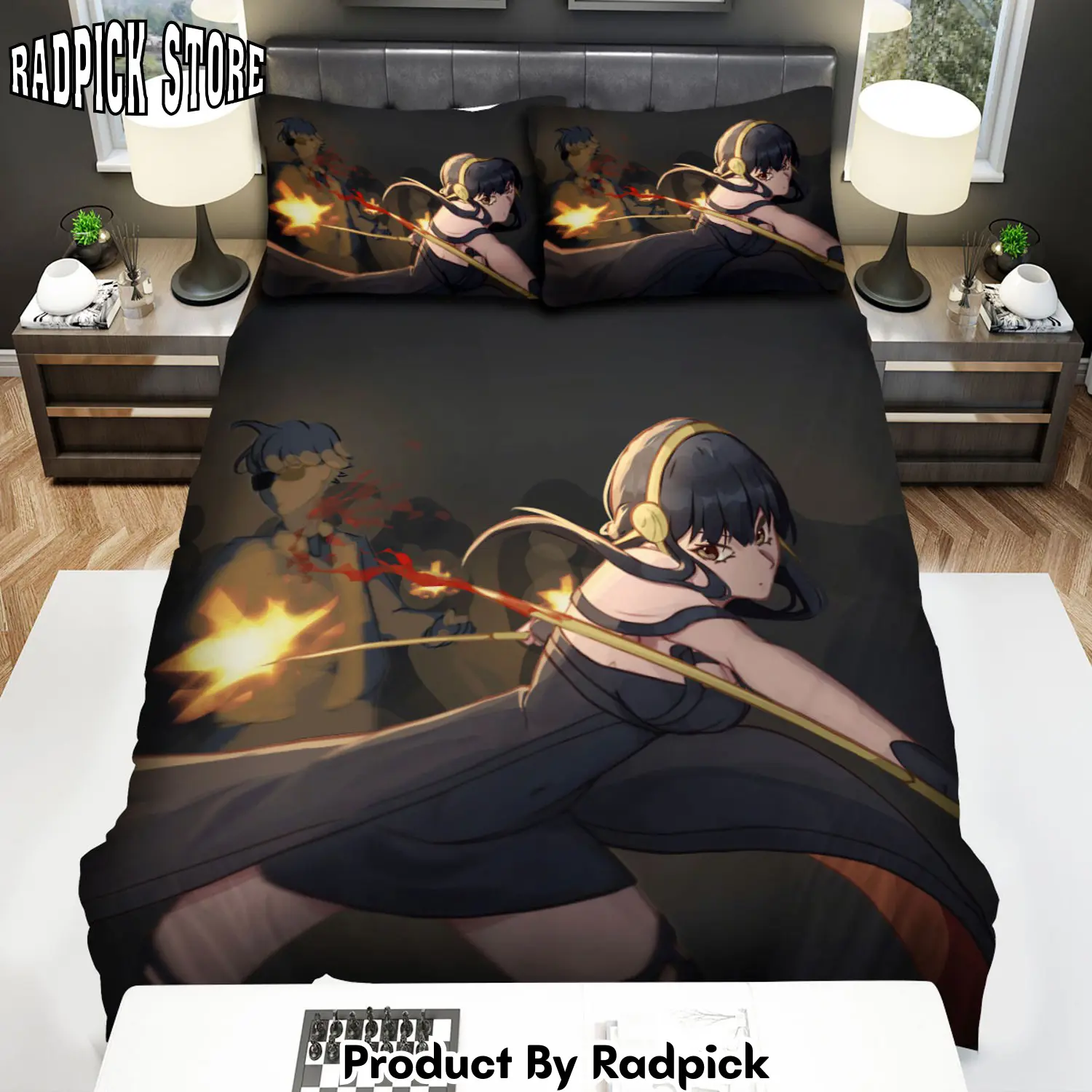 Radpick spy x family yor briar in dangerous situation artwork bed sheets spread duvet cover bedding sets rp3272043